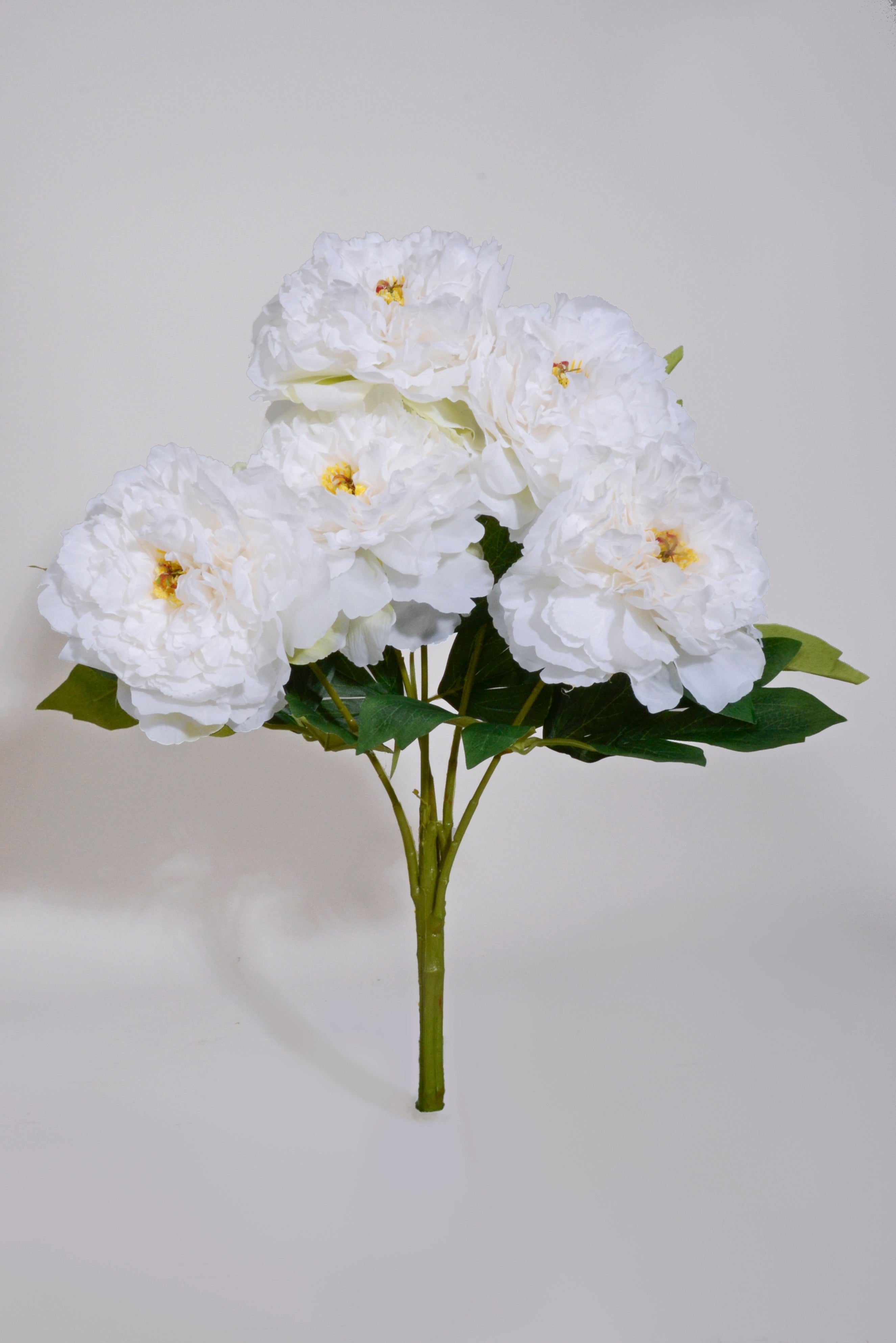 21.5" Silk Peony Bush White