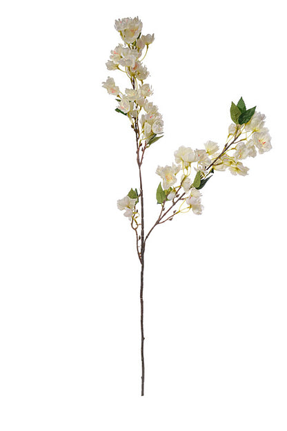 35.5" Silk Cherry Blossom Spray White