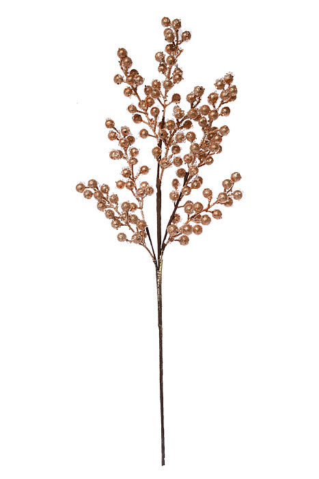 27" Beaded Iced Berry Spray Champagne