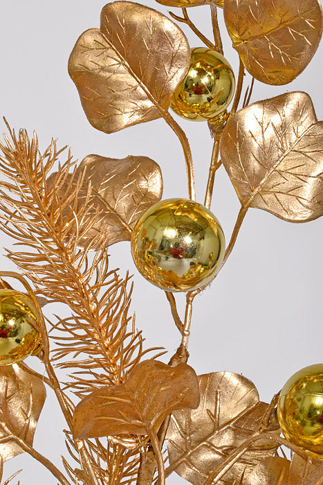 20" Ectroplanting Ball &amp; Leaf Gold
