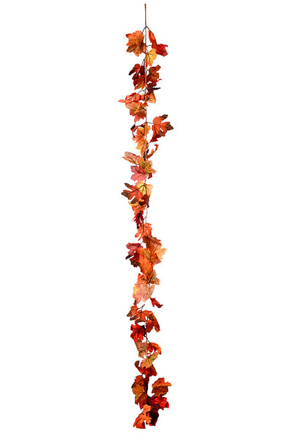 67" Maple Leave Garland Fall Colors