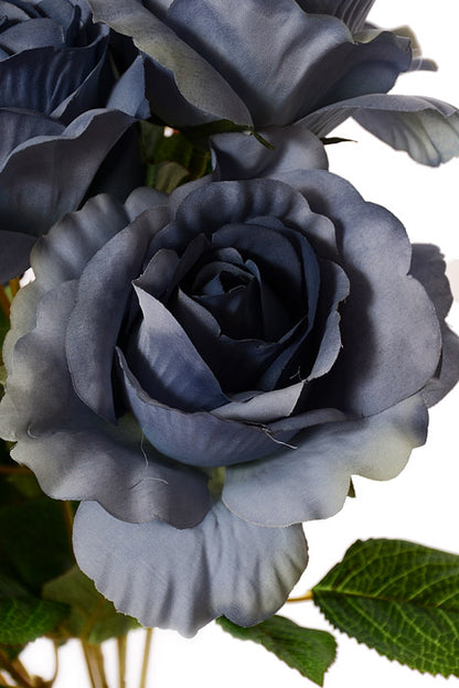 21" Silk Rose Bush Blue