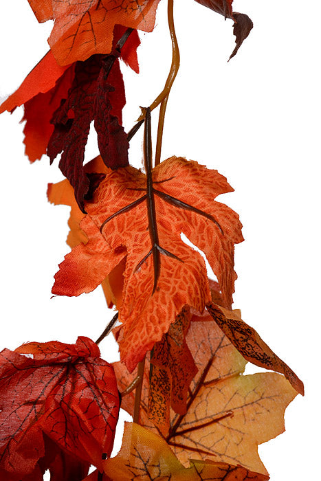 67" Maple Leave Garland Fall Colors