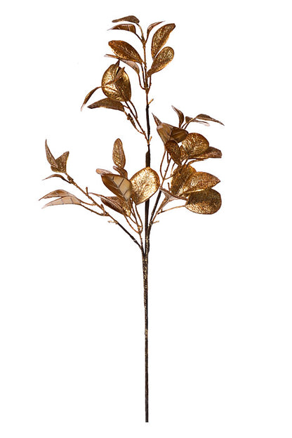 26" Glitter Ruscus Spray Dark Gold