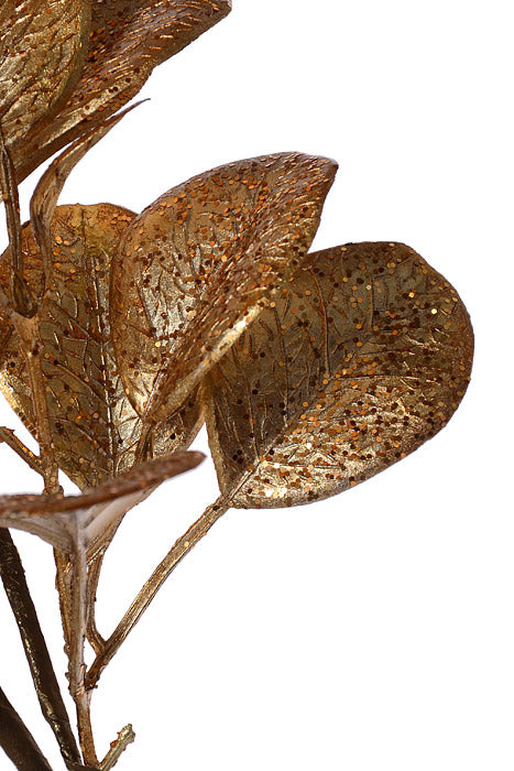26" Glitter Ruscus Spray Dark Gold