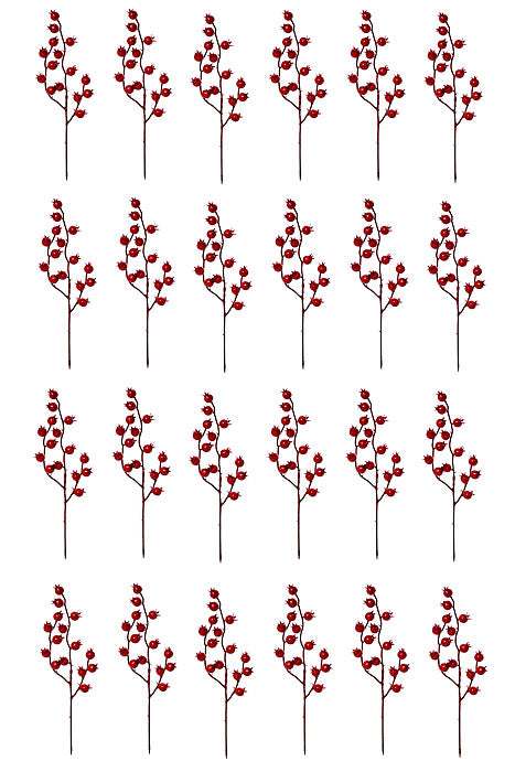 10.5&quot; Berry Pick Red Pkg/24