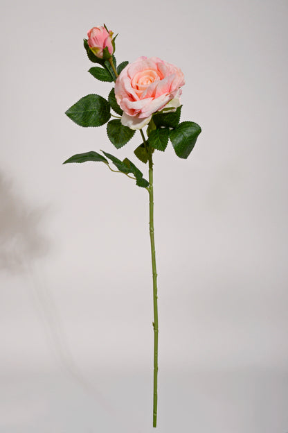 24.5" Silk Rose Spray Coral