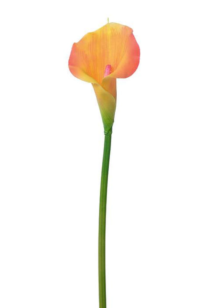 21" Calla Lily Stem Yellow/pink