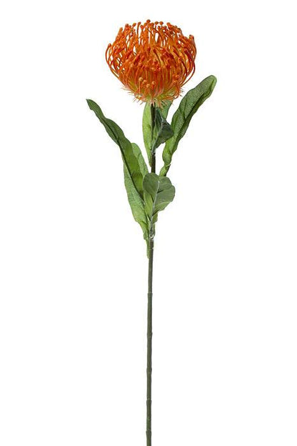 26" Artificial Open Needle Protea Orange