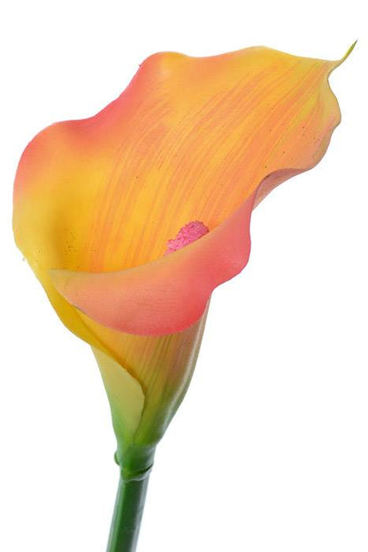 21" Calla Lily Stem Yellow/pink