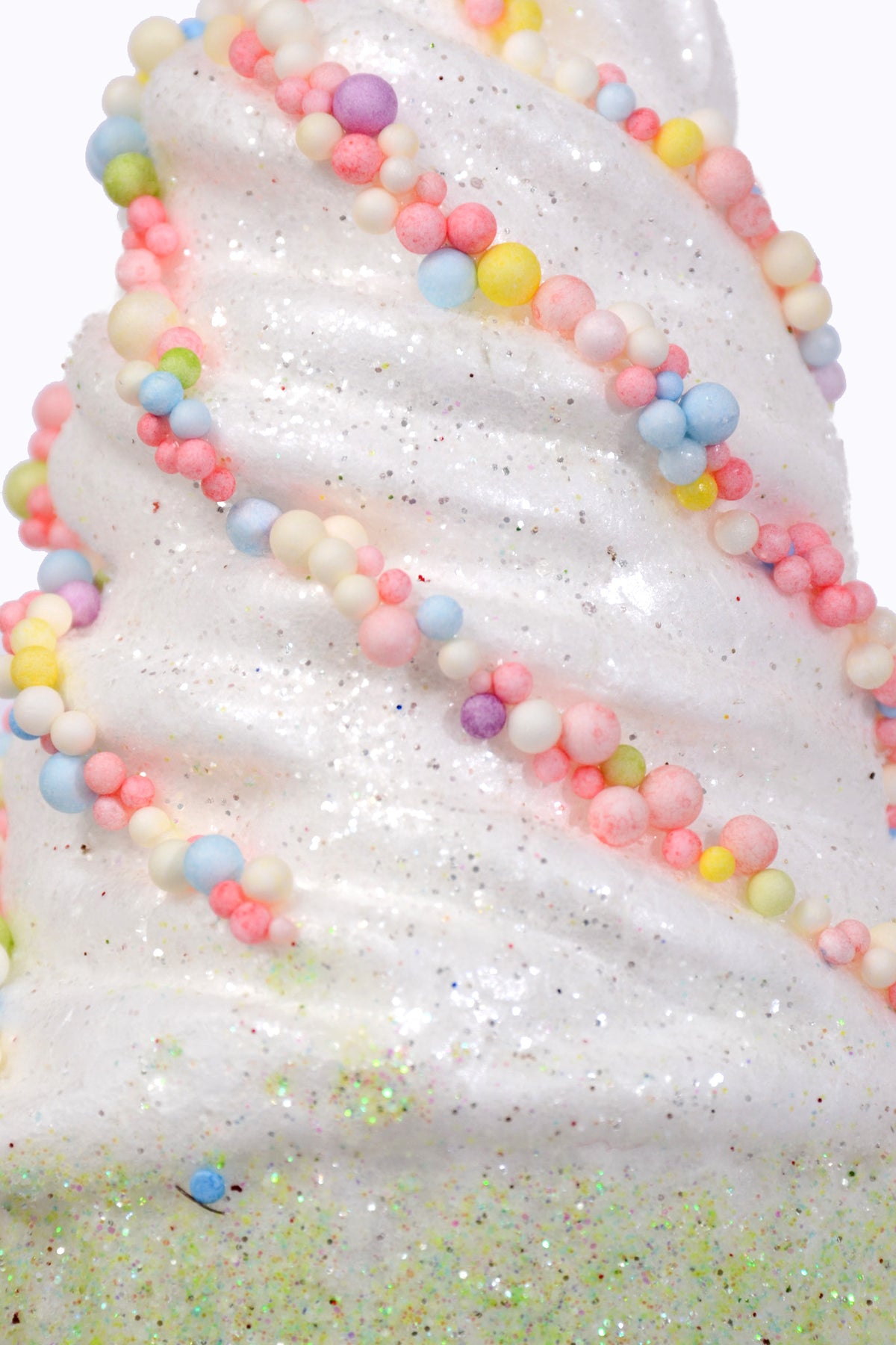 6.5" Ice Cream Cone Ornament Green