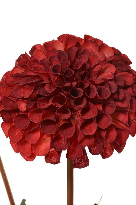 31.5&quot; Silk Dahlia Spray With Bud Burgundy