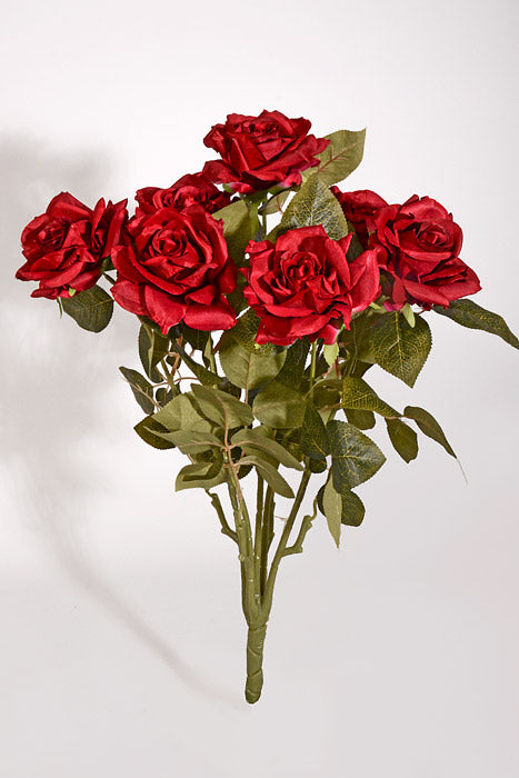 23" Silk Rose Bush Red