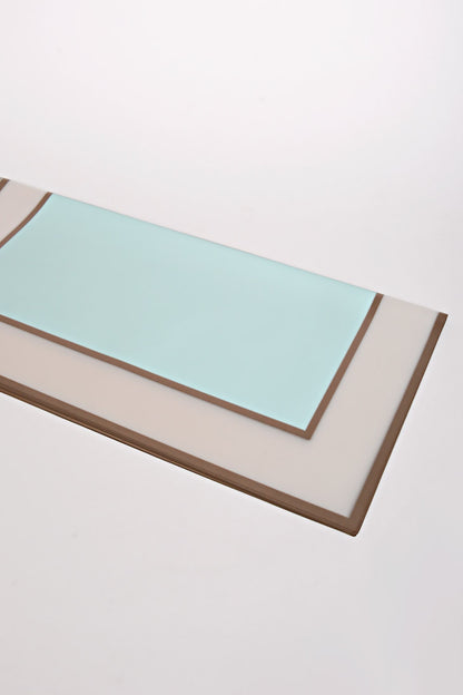 22.5" Champagne Edge Flower Wrap Aqua Pkg/20