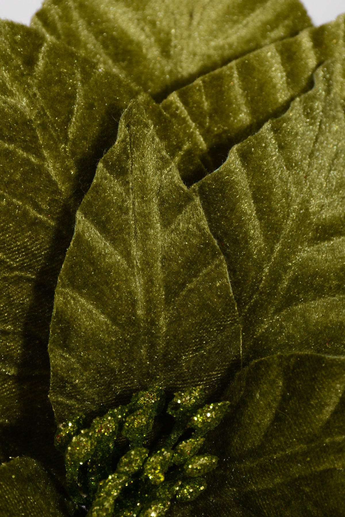 22" Velvet Poinsettia Stem Lime