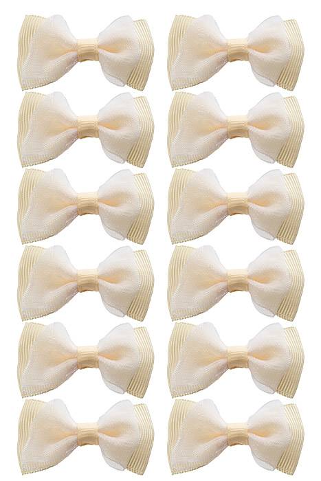 1.75" Ribbon Bow (pkg/12) Ivory