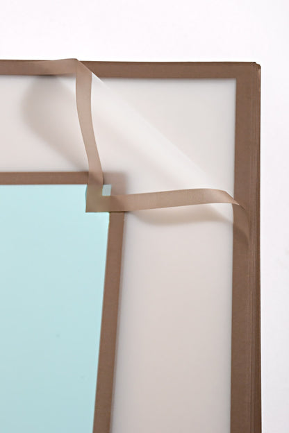 22.5" Champagne Edge Flower Wrap Aqua Pkg/20