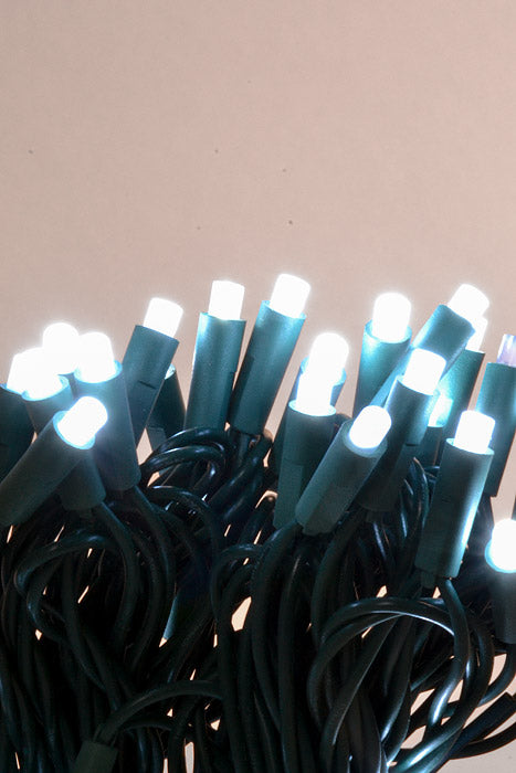25.5Ft Ultra 50 Light Twinkle Led Green Wire Light Set Cool White