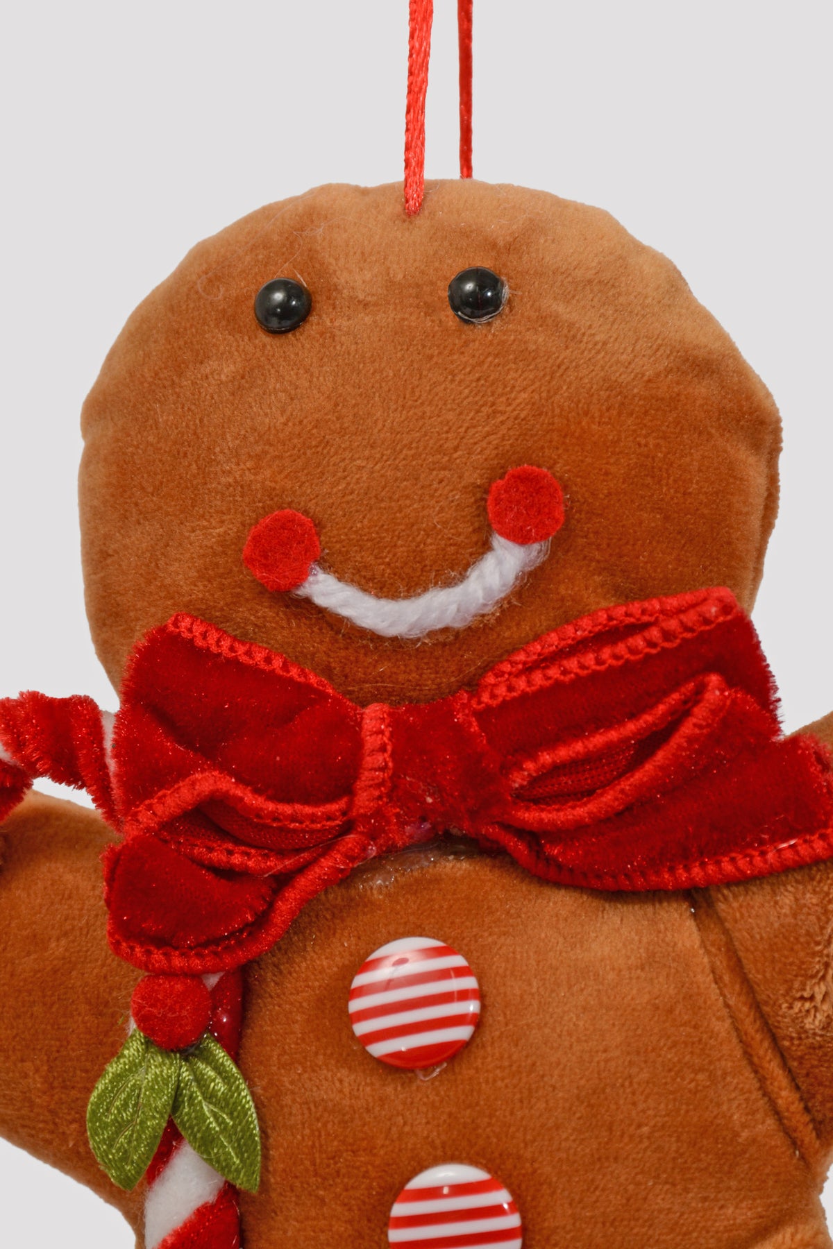 6.5" X 5" Gingerbread Man Ornament Red