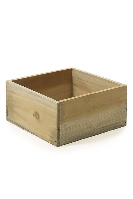7" X 7" X 3.5" Woodland Planter Brown