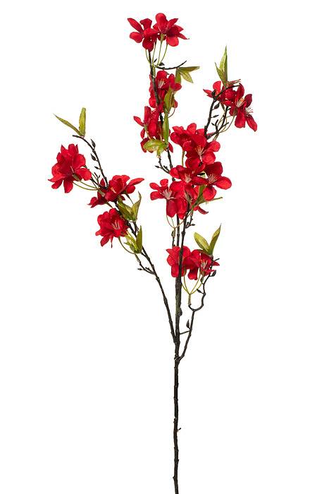 35" Silk Cherry Blossom Spray Red