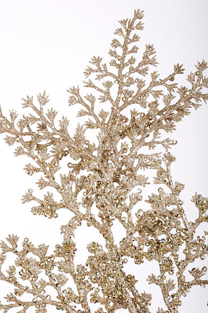 35" Glitter Grass Spray Champagne