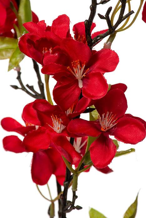 35" Silk Cherry Blossom Spray Red