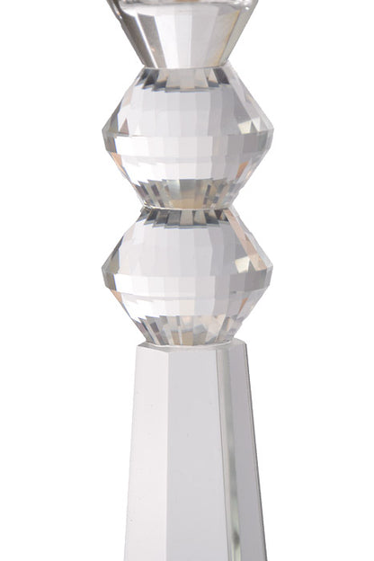 10&quot; Crystal Single Candle Holder Clear