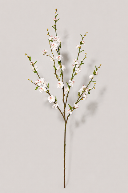 39" Cherry Blossom Spray White