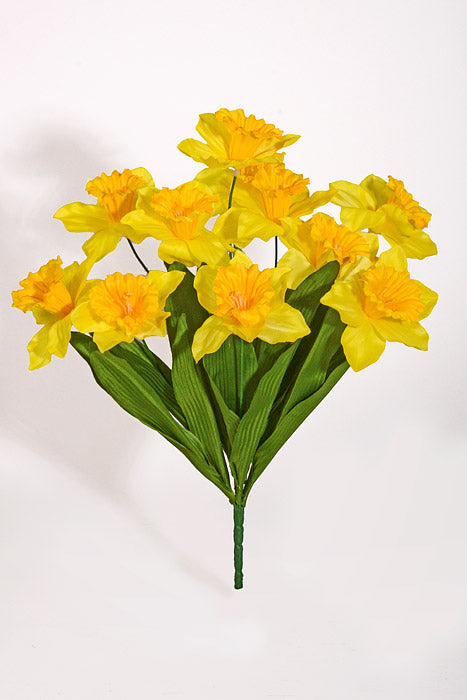 19" Satin Daffodil Bush Yellow