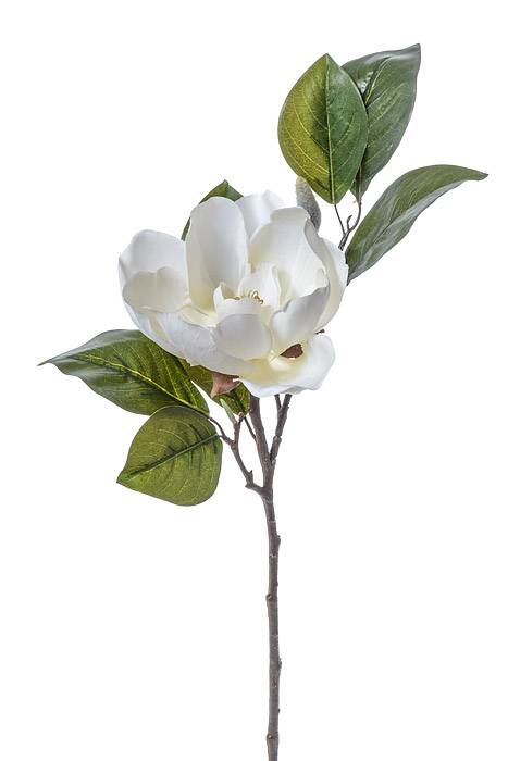 28" Silk Magnolia Spray White
