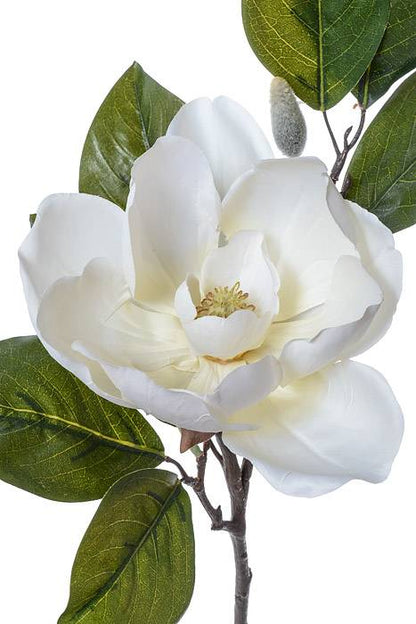 28" Silk Magnolia Spray White