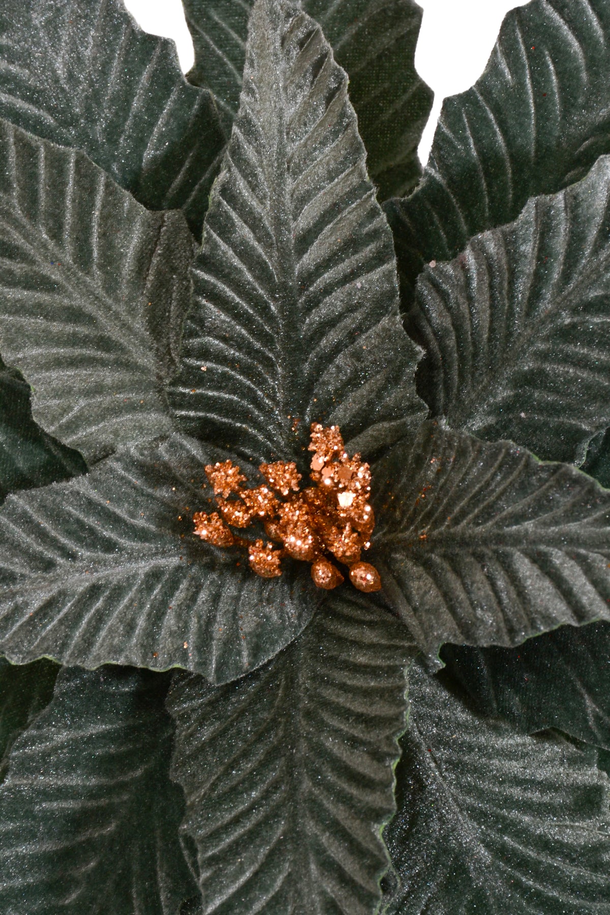 23.5" Velvet Poinsettia Stem Green