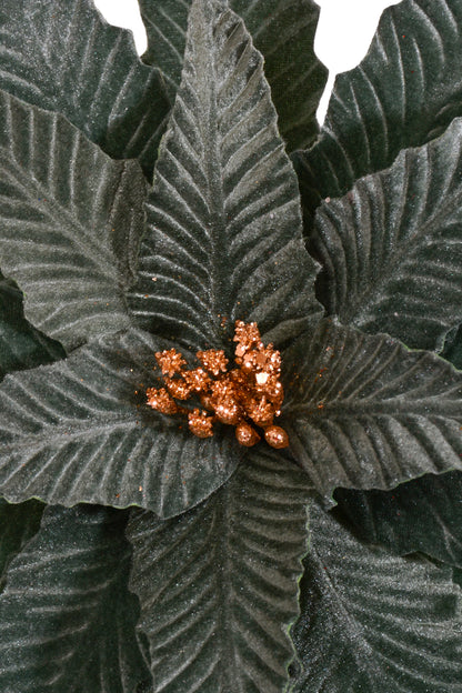 23.5" Velvet Poinsettia Stem Green