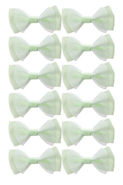 1.75" Ribbon Bow (pkg/12) Apple Green
