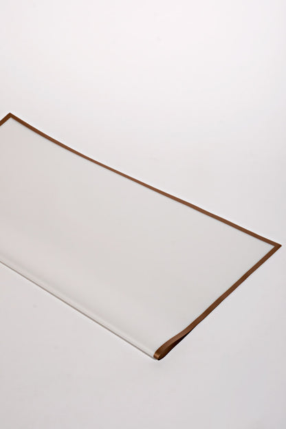 22.5" Champagne Edge Flower Wrap White Pkg/20