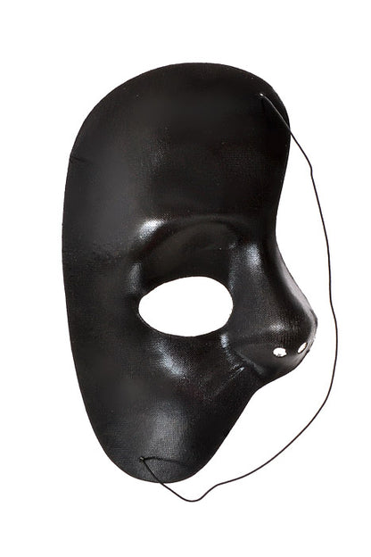 7" X 4" Opera Half Face Mask Black Pkg/12
