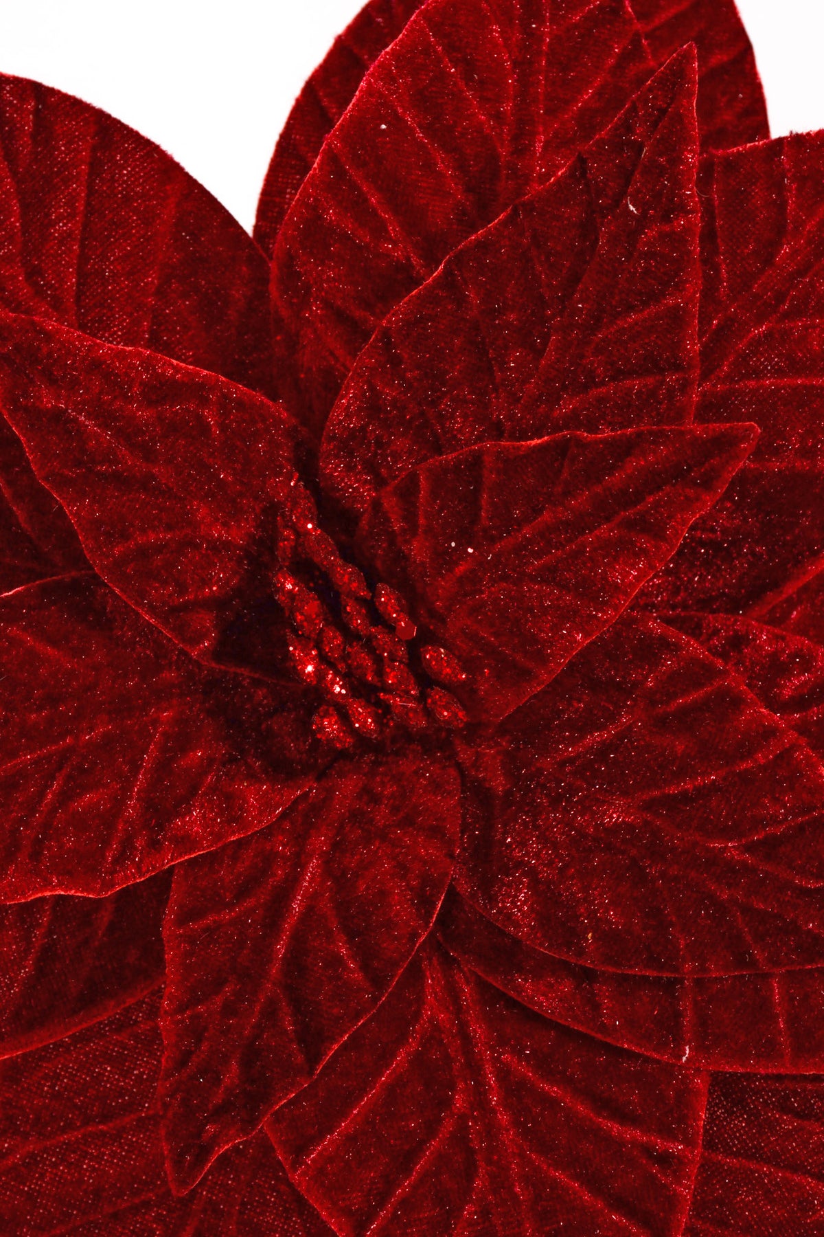 22" Velvet Poinsettia Stem Burgundy