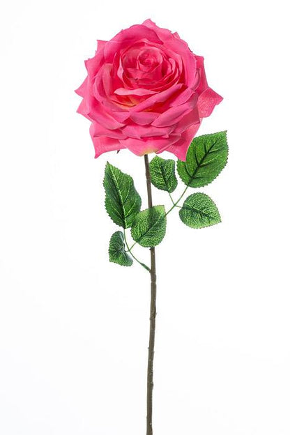 20" Open Rose Spray Fuschia