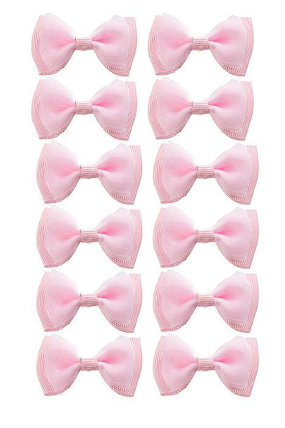 1.75" Ribbon Bow (pkg/12) Pink