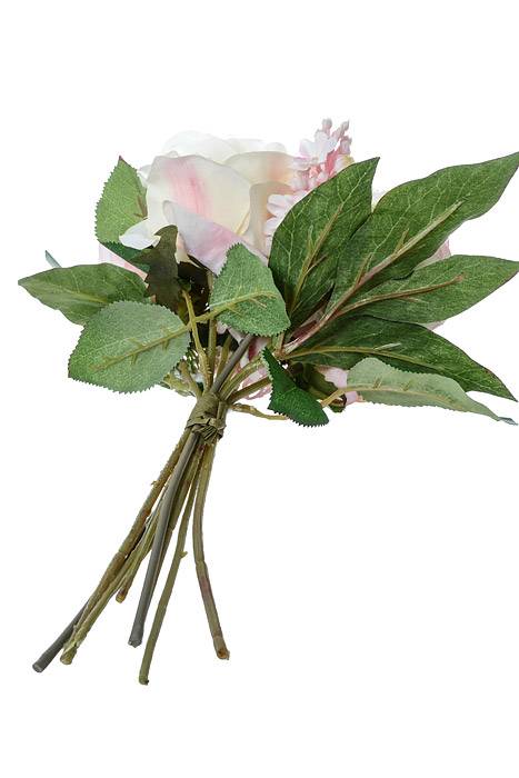 11&quot; Peony/rose/lilac Bouquet Pink/cream