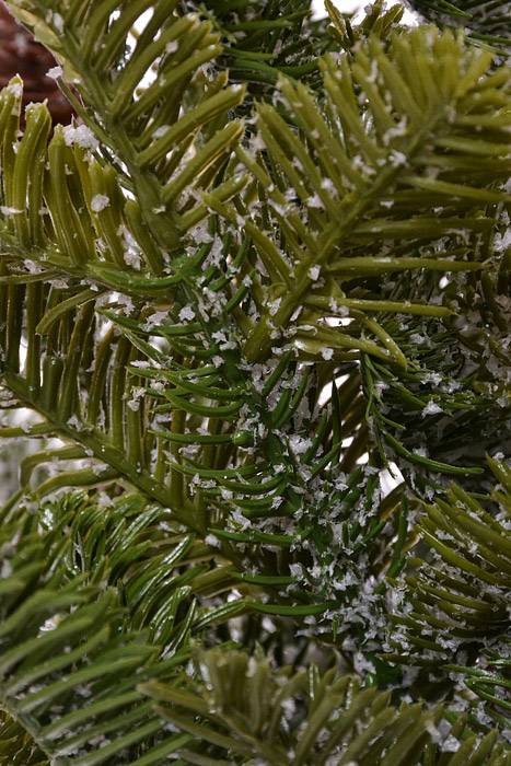 25.5" English Fir Tree in Wood Planter Natural Green