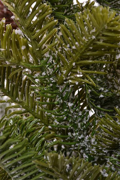 25.5" English Fir Tree in Wood Planter Natural Green