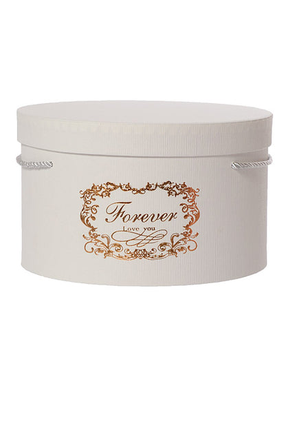 7.25" X 8.75" X 10" Gift Box With Lid Ribbon White Set/3