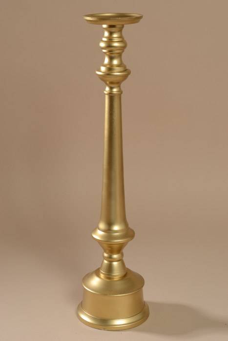5" X 19" Aluminum Candle Holder Gold