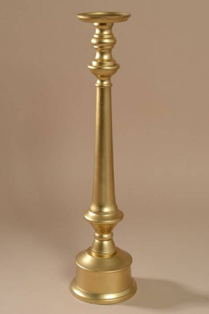 5" X 19" Aluminum Candle Holder Gold
