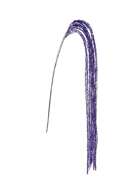 47.25" Glitter Hanging Willow Spray Purple