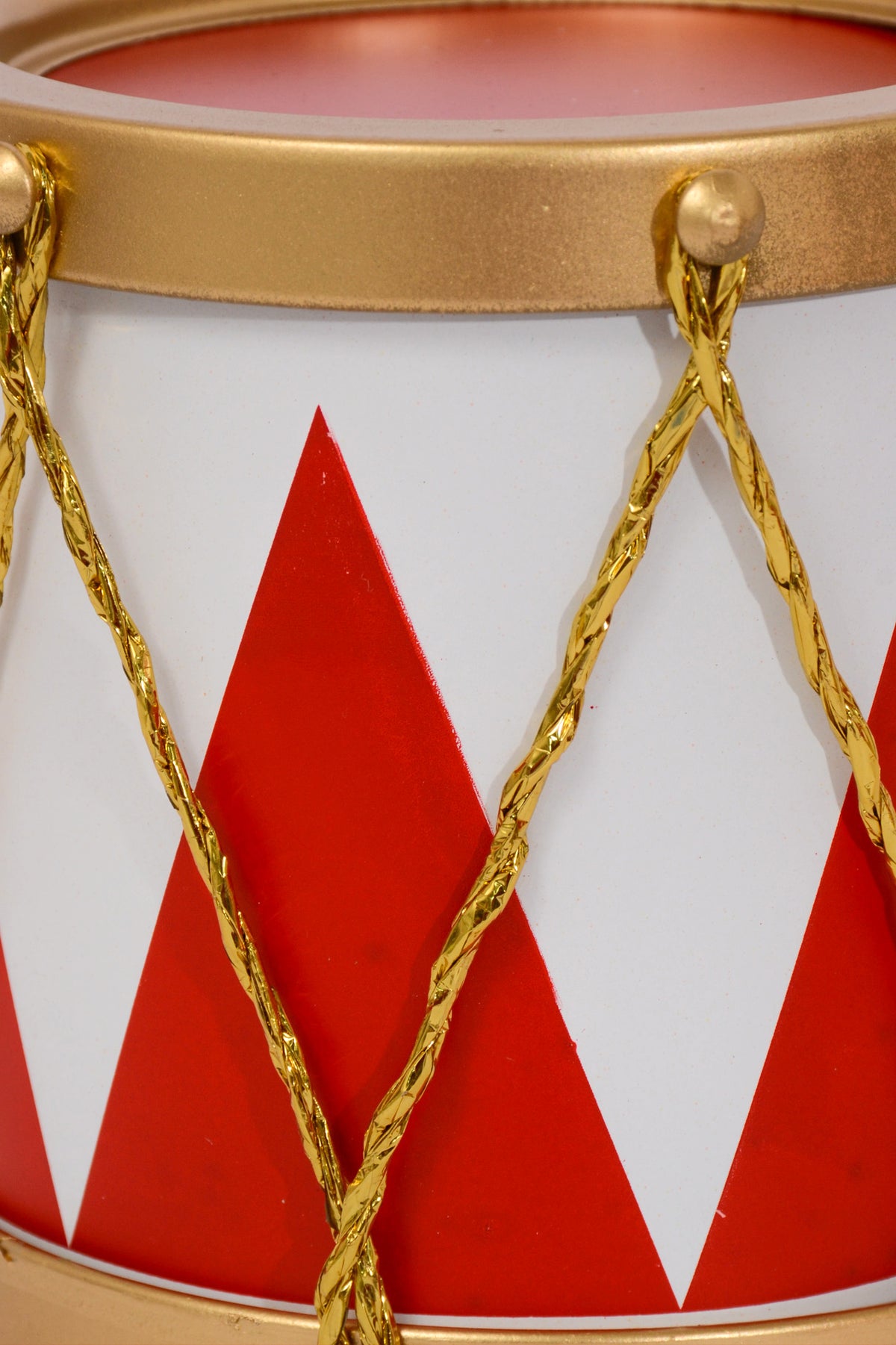 6" Drum Ornament Red/White