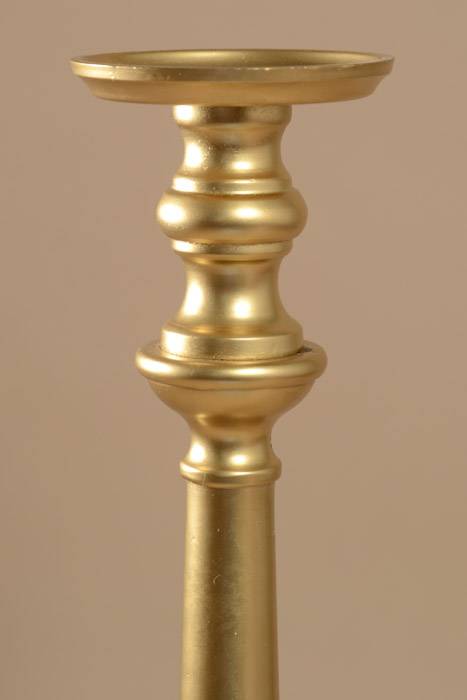 5" X 19" Aluminum Candle Holder Gold