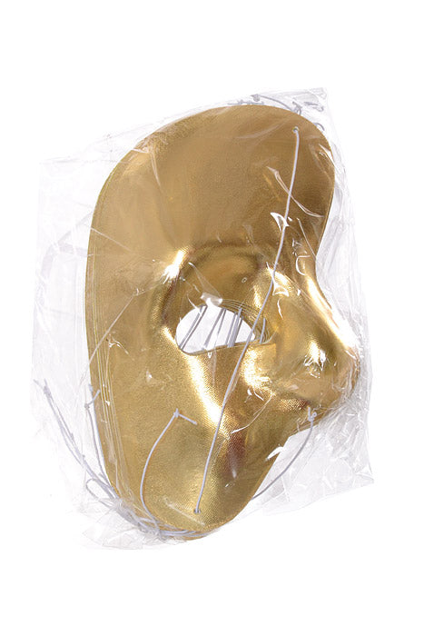 7" X 4" Opera Half Face Mask Gold Pkg/12